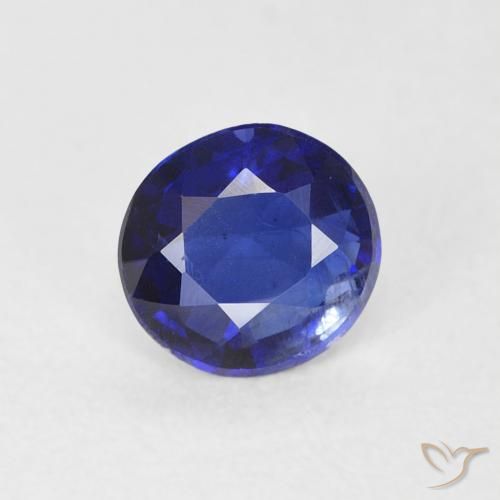 0.47ct Natural Azul real Cianita, Redondo, SI