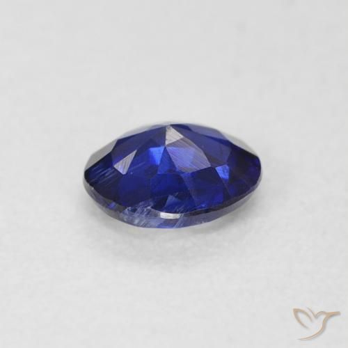 Cianita Azul real natural de 0.47 ct, Redondo, SI