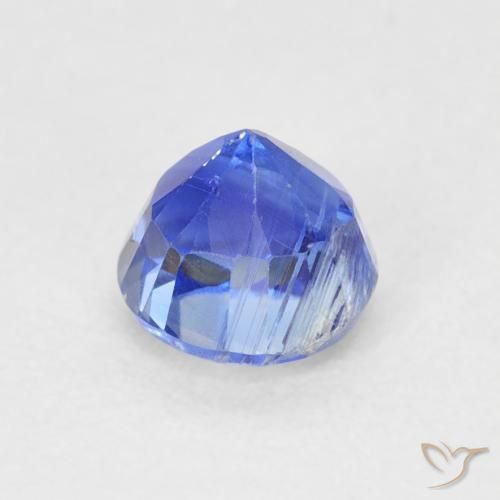 Cianita Azul azur intenso natural de 0.86 ct, Redondo, SI