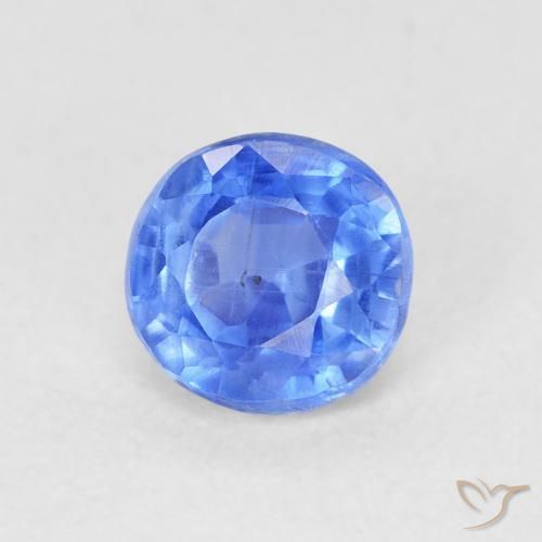 Cianita Azul azur intenso natural de 0.77 ct, Redondo, SI