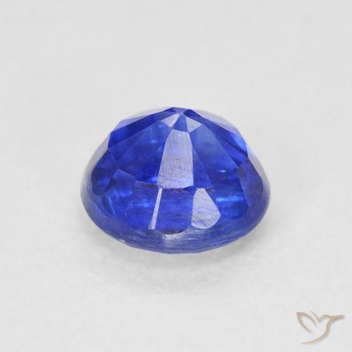 Cianita Azul oscuro natural de 0.83 ct, Redondo, SI