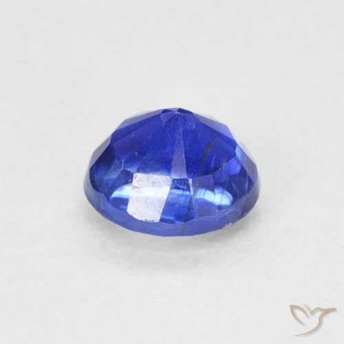 Cianita Azul oscuro natural de 0.66 ct, Redondo, SI