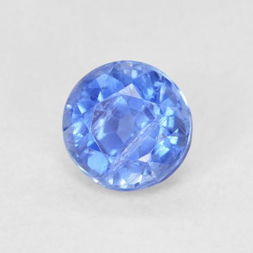 Cianita Azul azur intenso natural de 0.71 ct, Redondo, SI