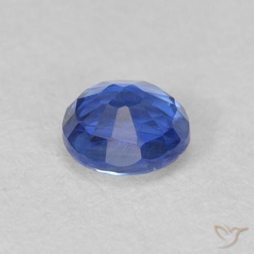Cianita Azul azur intenso natural de 0.44 ct, Redondo, VS-SI