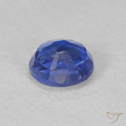 Cianita Azul azur intenso natural de 0.43 ct, Redondo, VS-SI