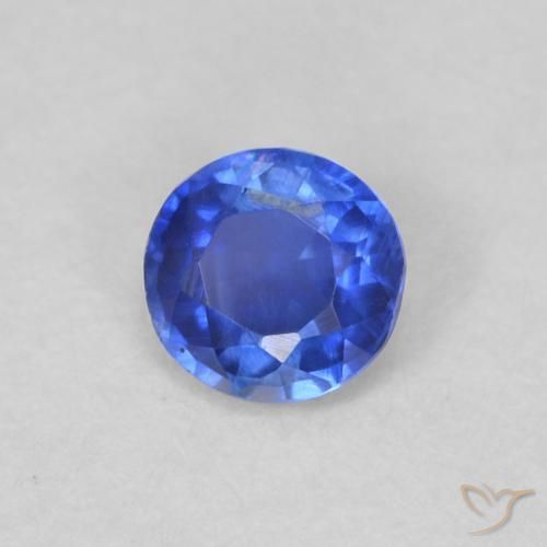 Cianita Azul azur intenso natural de 0.29 ct, Redondo, VS-SI