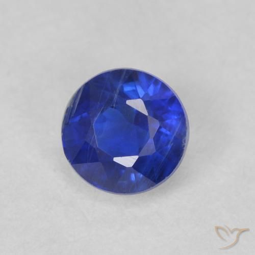 Cianita Azul eléctrico natural de 0.47 ct, Redondo, VS-SI