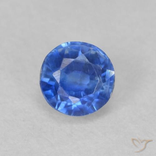 0.48ct Natural Azul claro Cianita, Redondo, VS-SI