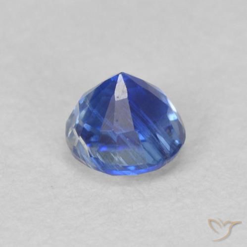Cianita Azul marino intenso natural de 0.47 ct, Redondo, SI