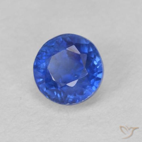 Cianita Azul oscuro natural de 0.51 ct, Redondo, SI