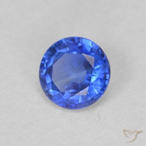 Cianita Azul azur intenso natural de 0.35 ct, Corte Redondo, VS-SI