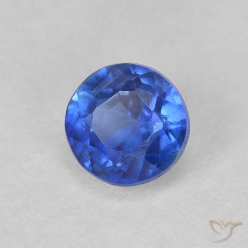 Cianita Azul real natural de 0.52 ct, Redondo, VS-SI
