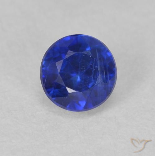 0.52ct Natural Azul eléctrico Cianita, Redondo, VS-SI