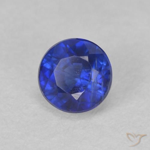 Cianita Azul eléctrico natural de 0.52 ct, Redondo, VS-SI