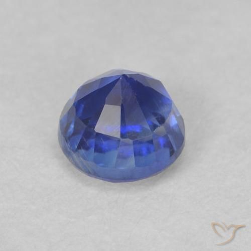 Cianita Azul eléctrico natural de 0.52 ct, Redondo, VS-SI