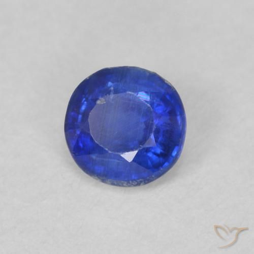 Cianita Azul claro natural de 0.32 ct, Redondo, VS-SI