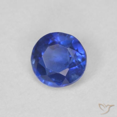 Cianita Azul real natural de 0.34 ct, Redondo, VS-SI
