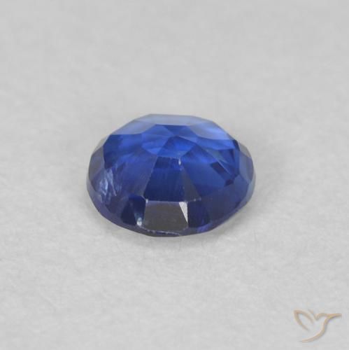Cianita Azul real natural de 0.34 ct, Redondo, VS-SI