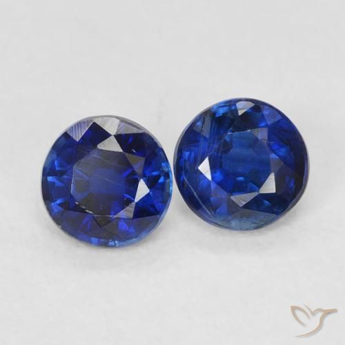 0.69ctw Natural Azul real Cianita, Redondo, VS-SI