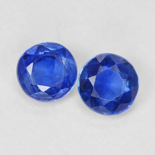 0.78ctw Natural Azul real Cianita, Redondo, VS-SI