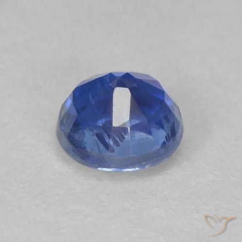 Cianita Azul marino natural de 0.82 ct, Redondo, SI