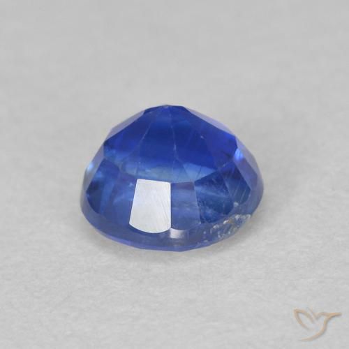 Cianita Azul real natural de 0.72 ct, Redondo, SI
