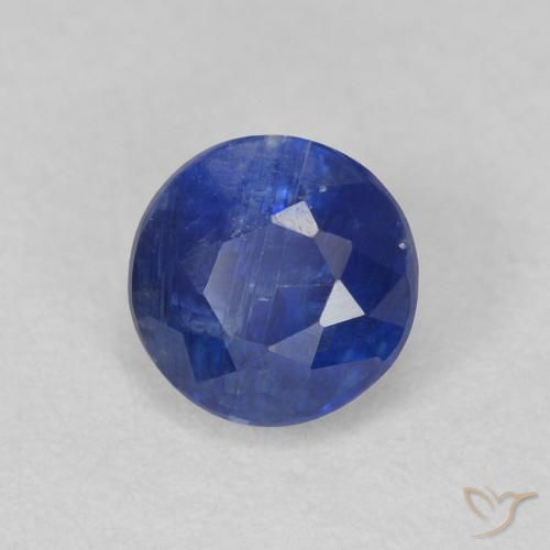 Cianita Azul oscuro natural de 0.79 ct, Redondo, SI