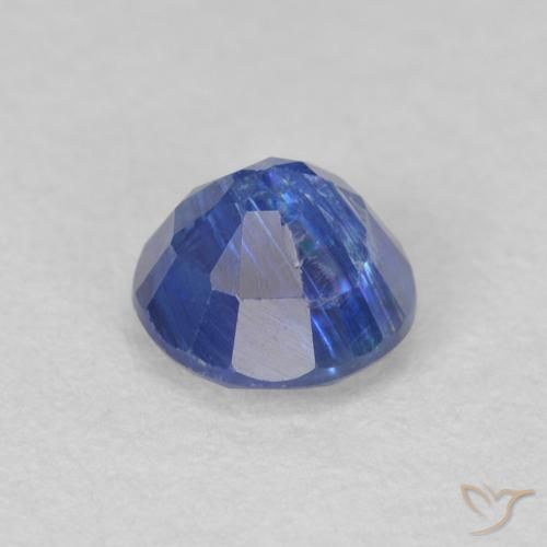Cianita Azul oscuro natural de 0.79 ct, Redondo, SI
