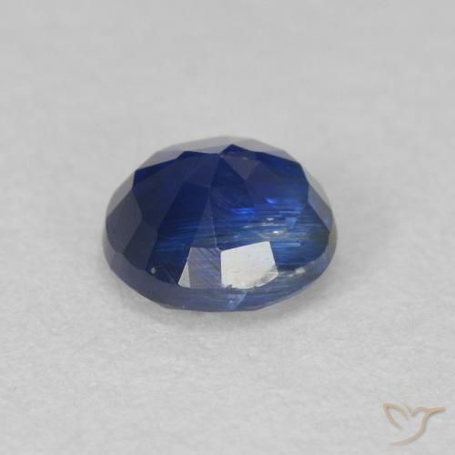 Cianita Azul marino natural de 0.71 ct, Redondo, SI