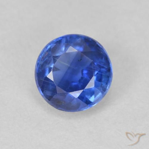 0.75ct Natural Azul real cianita, Redondo, SI, Photo A