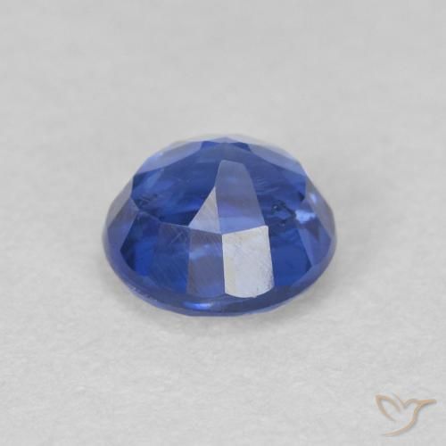 Cianita Azul real natural de 0.75 ct, Redondo, SI