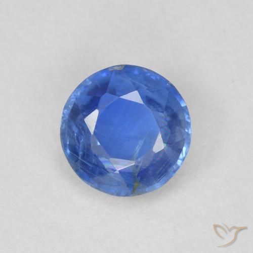 0.60ct Natural Azul marino claro Cianita, Redondo, SI