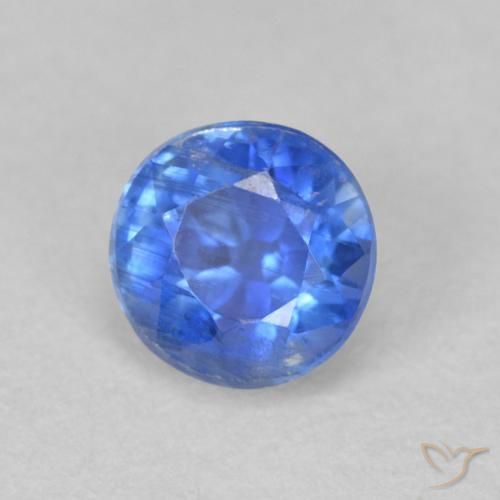 Cianita Celeste natural de 0.73 ct, Redondo, SI
