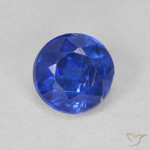 0.77ct Natural Azul marino Cianita, Redondo, SI