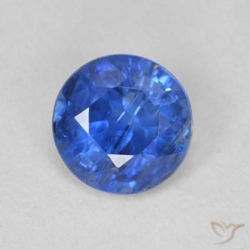 0.64ct Natural Azul real Cianita, Redondo, SI
