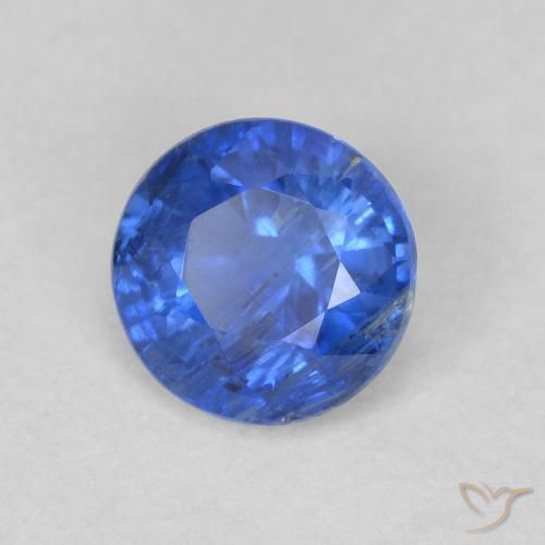 Cianita Azul real natural de 0.64 ct, Redondo, SI