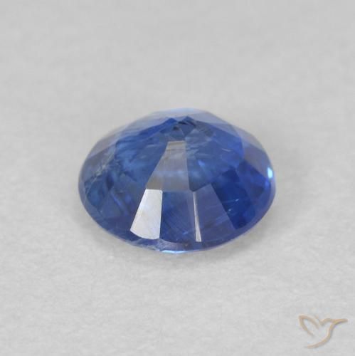 Cianita Azul real natural de 0.64 ct, Redondo, SI