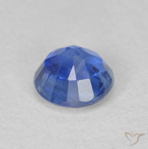 Cianita Azul marino claro natural de 0.67 ct, Redondo, SI