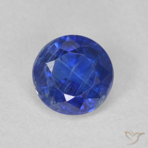 0.72ct Natural Azul real Cianita, Redondo, SI