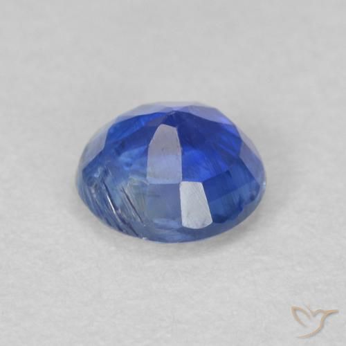 Cianita Azul real natural de 0.72 ct, Redondo, SI