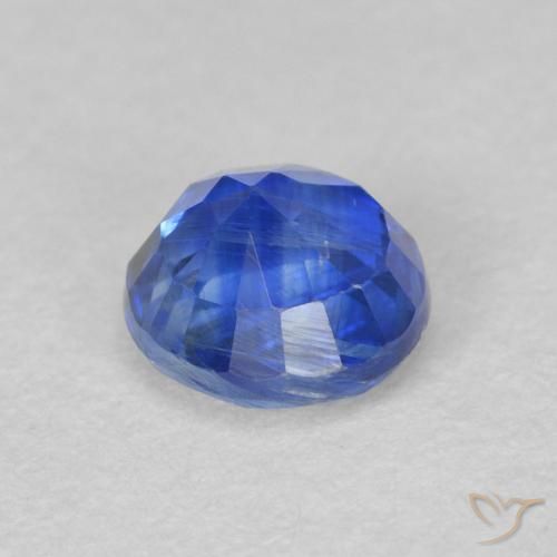 Cianita Azul marino claro natural de 0.74 ct, Redondo, SI