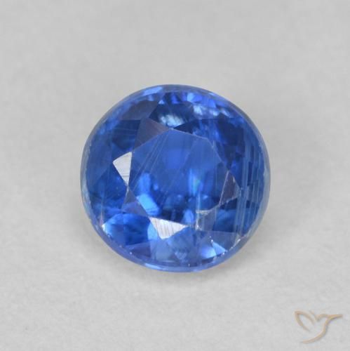 0.68ct Natural Azul real Cianita, Redondo, SI