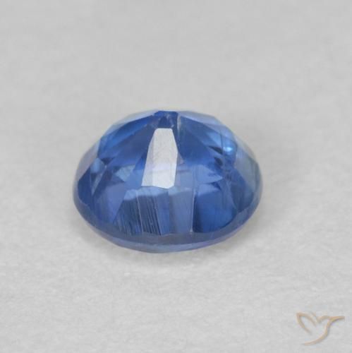 Cianita Azul real natural de 0.68 ct, Redondo, SI