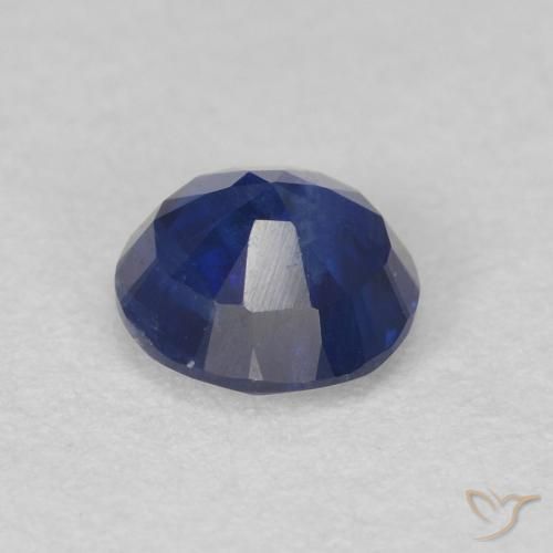 Cianita Azul marino natural de 0.66 ct, Redondo, SI