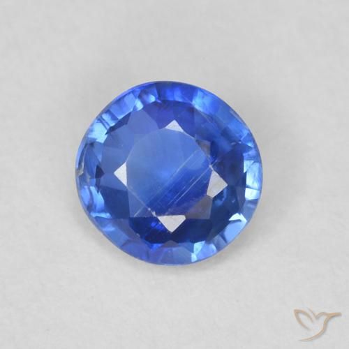 0.48ct Natural Azul real Cianita, Redondo, SI