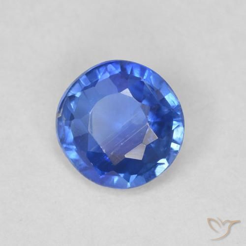 Cianita Azul real natural de 0.48 ct, Redondo, SI