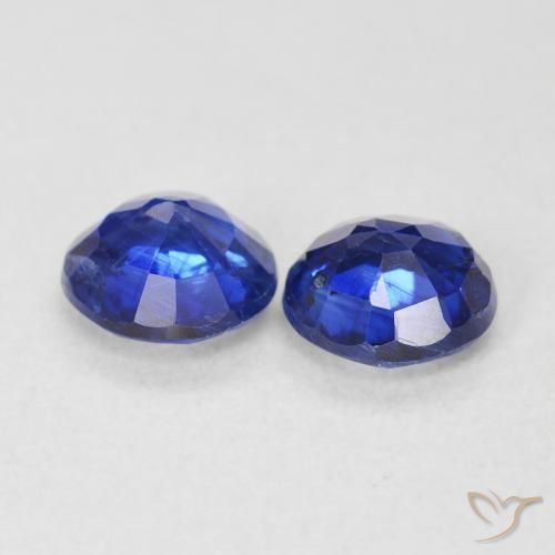 Gemas de Cianita Azul oscuro natural de 1.27 ct, Redondo, SI