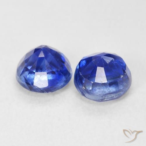 Gemas de Cianita Azul oscuro natural de 1.68 ct, Redondo, SI