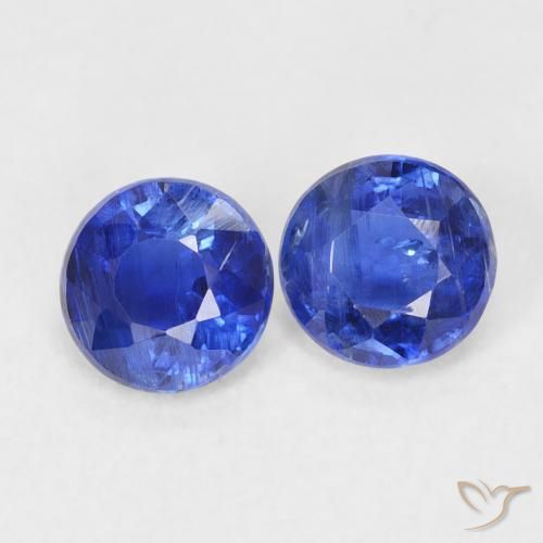 Gemas de Cianita Azul marino natural de 1.33 ct, Redondo, SI