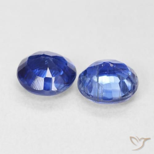 Gemas de Cianita Azul marino natural de 1.33 ct, Redondo, SI